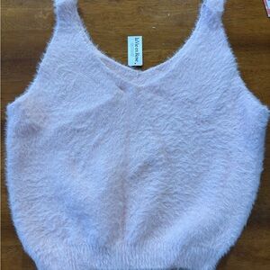 La Vie En Rose Pink Fuzzy Tank Top